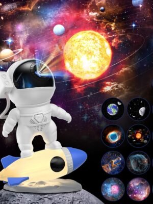 FlyLily Galaxy Projector, 12 in 1 HD Planetarium Astronaut Galaxy Projector for Bedroom, Galaxy Star Night Light Projector for Kids Adults Gaming Room/Party/Home Décor