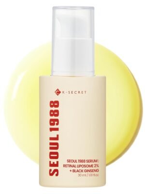 K-SECRET SEOUL 1988 Retinal Serum – Formulated with Advanced Retinal Liposome 2% and 58% Black Ginseng Extract | Fine Lines and Skin Texture Care Serum | Korean Skincare, 30ml / 1.01 fl oz