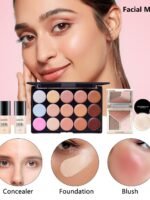 All in One Makeup Kit for Women Full Kit, Make Up Gift Set for Women, Makeup Essential Bundle Includes Foundation Face Primer Eyeshadow Contour Palette Lipstick Eyeliner Mascara Cosmetic Brush Set
