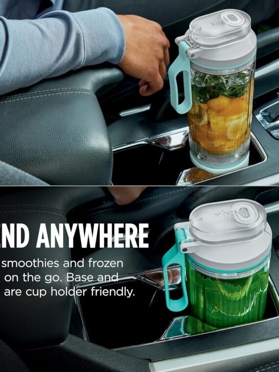 Ninja Blast Max, Portable Blender + Twist & Go, Personal Smoothie, Blend, Ice Crush, 3 Programs, Cordless, 22 oz removable Vessel, Dishwasher Safe, Leakproof, Navy, BC251NV