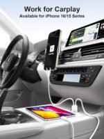 Car Carplay Cable for iPhone 17 16 15, 2-Pack [6FT+10FT] 60W USB C to USB C Cable And 2-Pack [6FT+10FT] USB A to USB C Cable for iPhone 17 16 15，for Galaxy S25 S24, for iPad, for MacBook and More