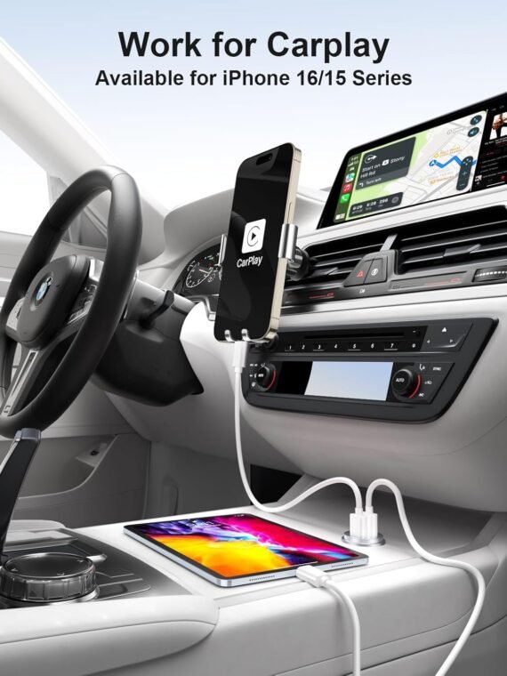 Car Carplay Cable for iPhone 17 16 15, 2-Pack [6FT+10FT] 60W USB C to USB C Cable And 2-Pack [6FT+10FT] USB A to USB C Cable for iPhone 17 16 15，for Galaxy S25 S24, for iPad, for MacBook and More