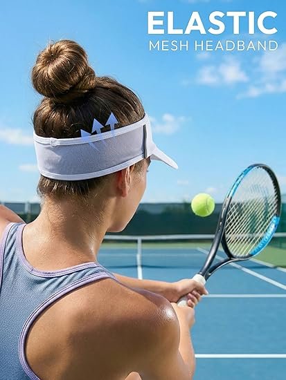 Sun Visor Hat for Women & Men UV Protection Lightweight Foldable Summer Sports for Running Tennis Golf Pickleball