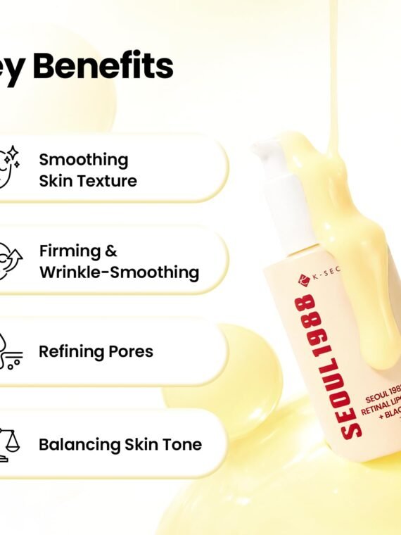 K-SECRET SEOUL 1988 Retinal Serum – Formulated with Advanced Retinal Liposome 2% and 58% Black Ginseng Extract | Fine Lines and Skin Texture Care Serum | Korean Skincare, 30ml / 1.01 fl oz