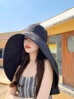 Sun Hats for Women Sun Protection Wide Brim Shawl with Neck Flap Hiking Visor Hat Outdoor Summer Beach