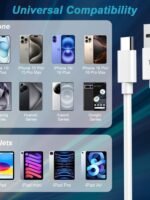 Car Carplay Cable for iPhone 17 16 15, 2-Pack [6FT+10FT] 60W USB C to USB C Cable And 2-Pack [6FT+10FT] USB A to USB C Cable for iPhone 17 16 15，for Galaxy S25 S24, for iPad, for MacBook and More