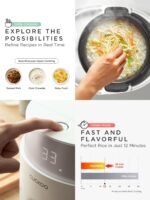 CUCKOO Twin Pressure Rice Cooker 6-Cup Uncooked / 12-Cup Cooked with Induction Heating Technology, 20 Menu Modes with Voice Guide, Versatile Rice Maker Multi-Cooker & Pressure Cooker (CRP-LHTR0609FW)