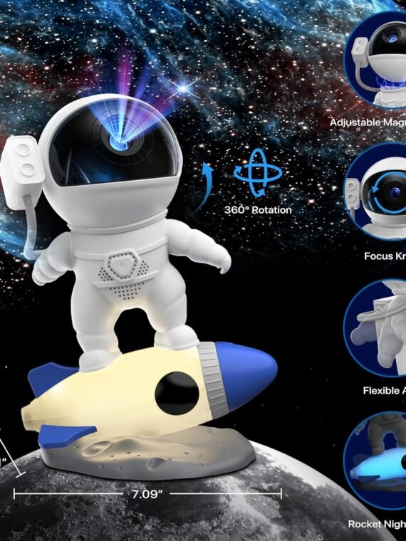 FlyLily Galaxy Projector, 12 in 1 HD Planetarium Astronaut Galaxy Projector for Bedroom, Galaxy Star Night Light Projector for Kids Adults Gaming Room/Party/Home Décor