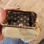 Genuine Leather Coin Purse for Women, Cute Mini Lipstick Holder Case, Small Vintage Kiss Lock Jewelry Storage Organizer Change Bag Pouch (Creamy White) photo review