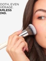 HALEYS Beauty 5-Piece Makeup Brush Set, For Streak Free Application of Liquid, Cream or Powder, Set Includes Kabuki, Powder, Contour, Crease & Lid, Make Up Bag Essentials, Vegan, Gift for Women