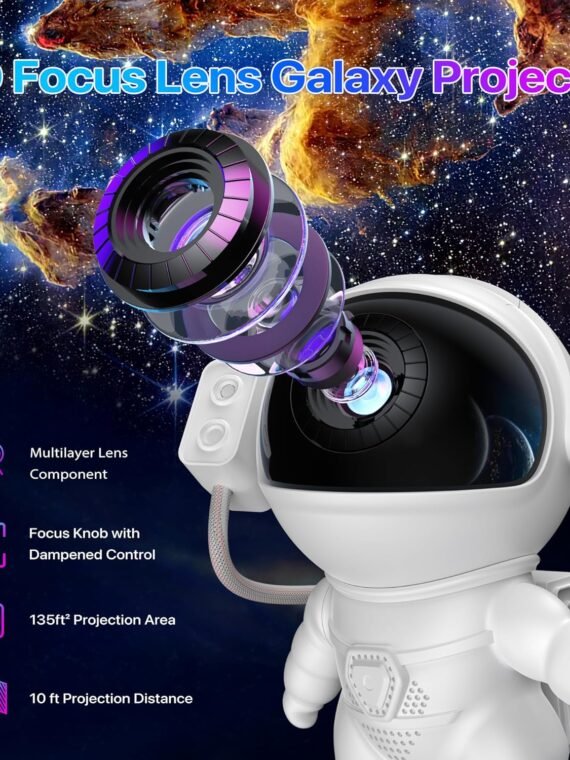 FlyLily Galaxy Projector, 12 in 1 HD Planetarium Astronaut Galaxy Projector for Bedroom, Galaxy Star Night Light Projector for Kids Adults Gaming Room/Party/Home Décor