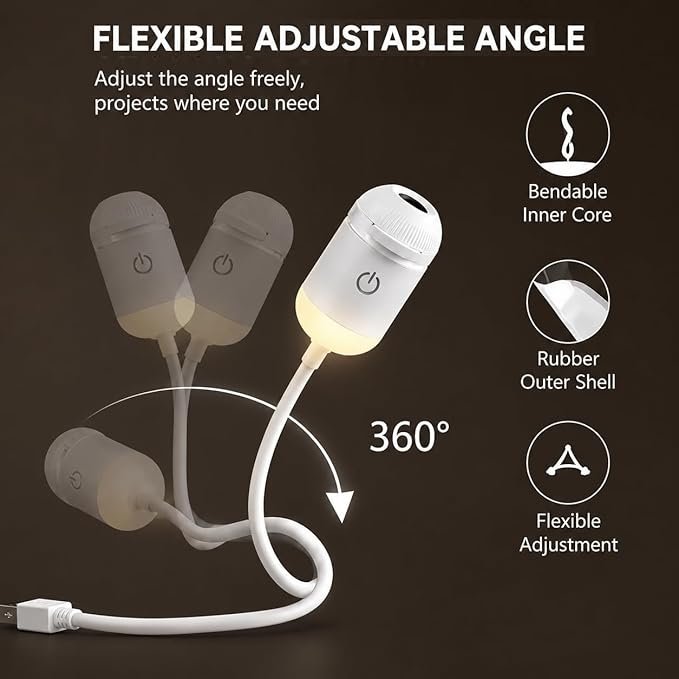 2-in-1 Galaxy Projector Night Light, USB Starry Sky Night Light Projector for Bedroom, Mini LED Ceiling/Wall Projection Lamp with 360° Rotation, for Kids Adults Gifts (6 Slides)