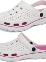 ChayChax Men's and Women's Arch Support Clogs Garden Shoes Slip-on Outdoor Beach Water Sandals with Removable Cushion Footbed