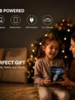 2-in-1 Galaxy Projector Night Light, USB Starry Sky Night Light Projector for Bedroom, Mini LED Ceiling/Wall Projection Lamp with 360° Rotation, for Kids Adults Gifts (6 Slides)