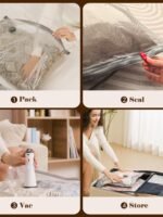 Vacbird Vacuum Bags for Travel with Rechargeable air Pump, Carry-on Size Compression Packing Bags for Luggage and Suitcase, Space Saver for Clothes and Clothing 15 Combo Travel Size