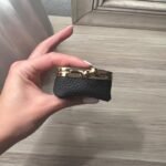 Royal Bagger Genuine Cow Leather Mini Jewelry Box Women's Coin Purse Solid Color Kiss Lock Change Pouch Casual Style Small Storage Bag for Women 1894 (New Black1) photo review