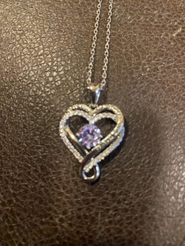 Jewelry for Women Wife Infinity Heart Birthstone I Love You Necklace S925 Anniversary Women Necklaces for Her Wife Birthday Gift Ideas, Birthday Present for Girlfriend Mom Daughter Sterling Silver photo review