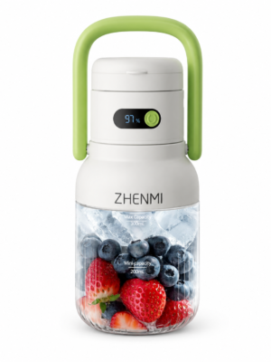 Portable blender, personal blender for smoothies and milkshakes, cordless, 33 oz BPA-free container, 18000 RPM motor, leak-proof lid with straw nozzle, USB-C rechargeable, easy-to-clean parts (green).
