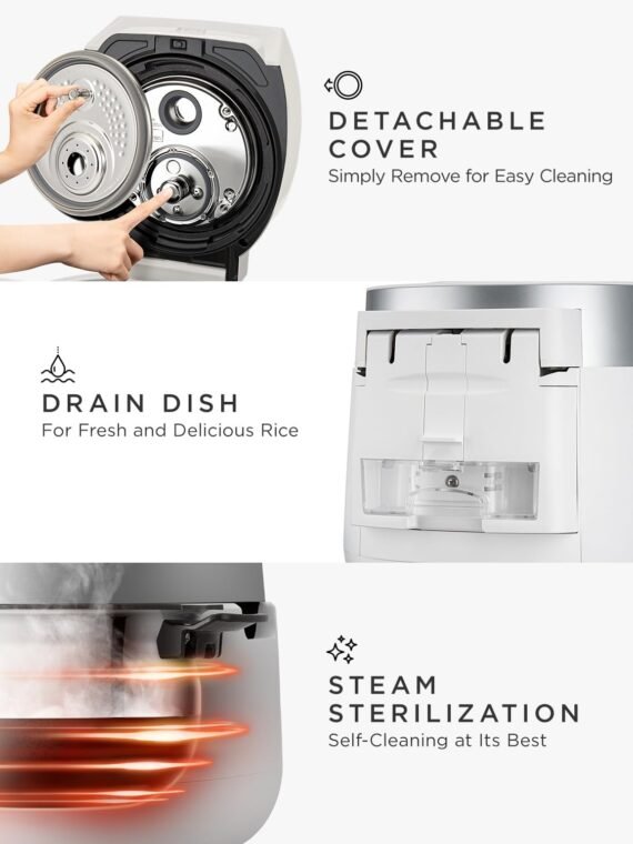 CUCKOO Twin Pressure Rice Cooker 6-Cup Uncooked / 12-Cup Cooked with Induction Heating Technology, 20 Menu Modes with Voice Guide, Versatile Rice Maker Multi-Cooker & Pressure Cooker (CRP-LHTR0609FW)