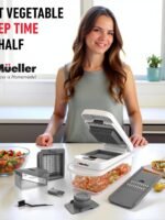 Mueller The Real Original Pro Chopper (2013), Mandoline 8-blade food vegetable chopper, onion and vegetable cutter, with container, kitchen gadgets and essentials (10-in-1)