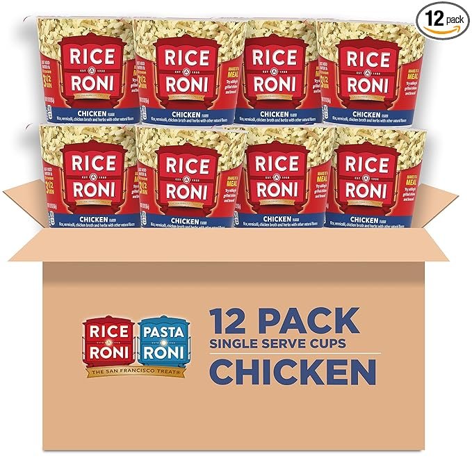Rice-A-Roni Cups, Chicken Flavor, 1.9 oz (approx. 55.8 g) 12-cup pack