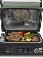 Cuisinart FlavorBoost™ 8-in-1 Outdoor Electric BBQ Grill & Portable Smoker, Air Fryer Grill Combo with Smart Probe, Smoke Drawer, 154 sq. in., Patio & Balcony Grill for Apartments, CEG-1302