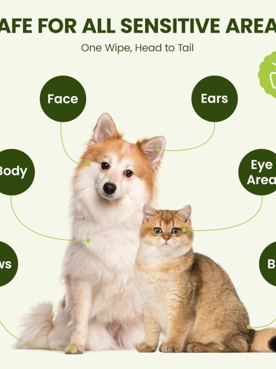 Hypoallergenic Pet Wipes for Dogs & Cats – Quick Clean & Deodorize Paws, Butt, Eyes, Ears, Face & Fur | Daily Grooming After Walks and Between Baths | Extra Large & Thick | Coconut Scented, 400 Count