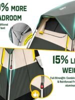 Tent 4 Person Tents for Camping - Instant Cabin Tent Setup in 50 Seconds with Rainfly & Windproof, Portable Pop Up Tents with Carry Bag for Family Outdoor Camping & Hiking