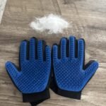 Upgrade Efficient Pet Hair Remover Gloves - Gentle Shedding Brushes for Dogs, Cats & Horses with Long and Short Hair - 1 Pair (Blue) photo review