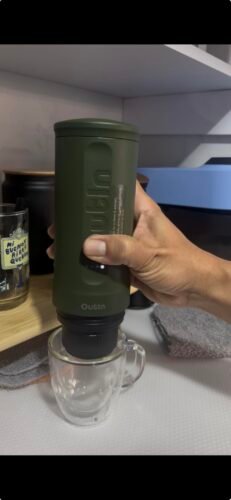 OutIn Nano Portable Electric Espresso Machine, Travel Coffee Maker for Camping, Car Coffee Maker Self-Heating with USB-C, With Ground Coffee & NS Capsule for RV, Hiking, Office photo review