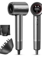Cosy Companions Hair Dryer - Negative Ionic Blow Dryer with 150000 RPM High Speed Brushless Motor for Fast Drying, Low Noise, HD Display Hair Dryer with Diffuser and Nozzle, 5 Temps & 2 Speeds