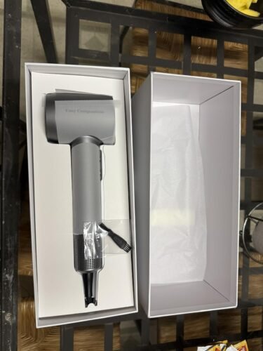Cosy Companions Hair Dryer - Negative Ionic Blow Dryer with 150000 RPM High Speed Brushless Motor for Fast Drying, Low Noise, HD Display Hair Dryer with Diffuser and Nozzle, 5 Temps & 2 Speeds photo review